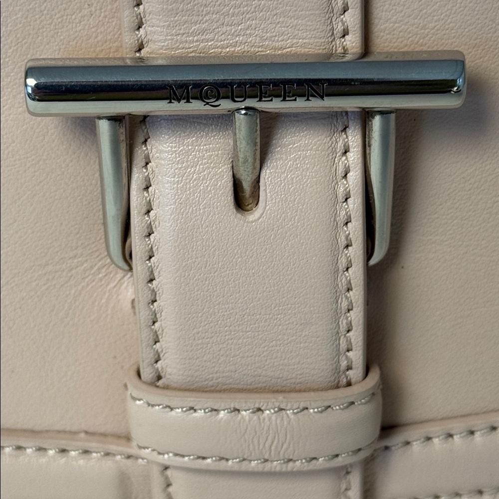 McQueen Mini T-Bar Leather Shoulder Crossbody Bag – Blush Pink – NIB - Picture 3 of 11